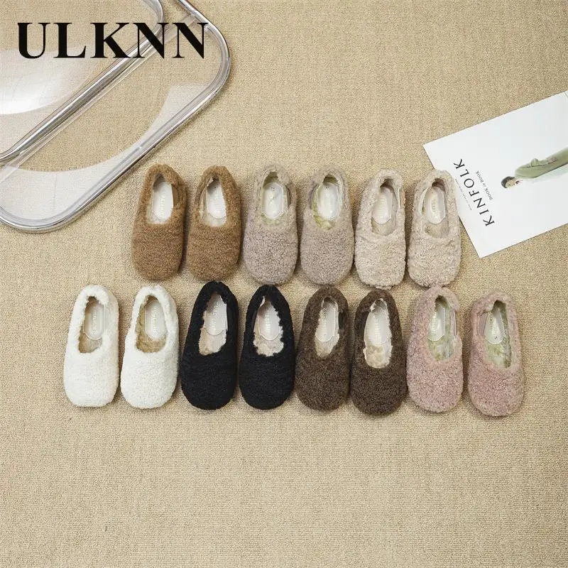 Top Trends: 2023 Children New Flat With Velvet Lambs Wool Shoes Girl Maomao Shoes Outside Autumn Winter Velvet Warm Boy's Shoes Shoppable Styles