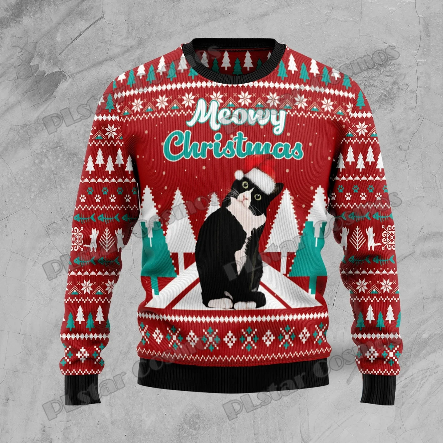 Top Trends: PLstar Cosmos Meowy Christmas 3D Printed Fashion Men's Ugly Christmas Sweater Winter Unisex Casual Knit Pullover Sweater MYY40 Shoppable Styles