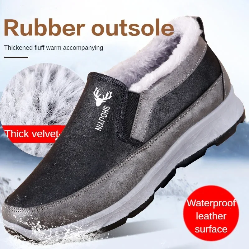 Top Trends: Winter New Waterproof And Snow Proof Men's Snow Boots Old Beijing Cotton Shoes Plush And Thickened Warm Cotton Shoes39-44 Shoppable Styles