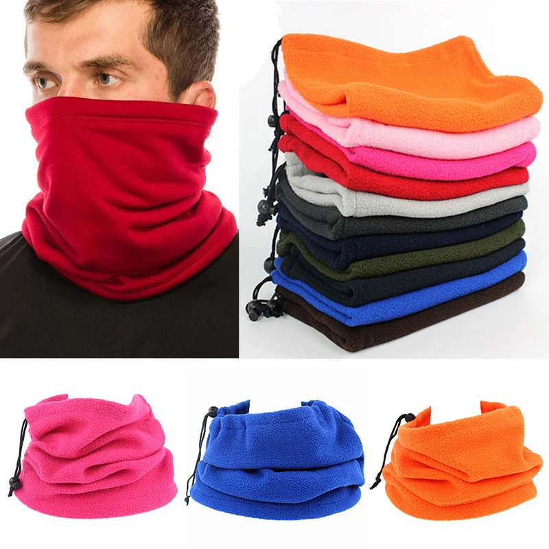 Top Trends: Popular Winter Infinite Scarf Faux Fleece Tube Scarf Drawstring Windproof Face Cover Women Men Outdoor Neck Warmer Tube Scarf Shoppable Styles