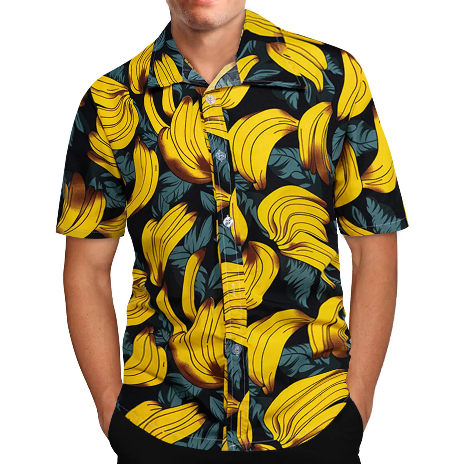 Top Trends: Shirt For Mens Hawaiian Banana Fruit Casual 3D Printed Beach Short Sleeve Brand Imported Clothing Plus Size Streetwear Vacation Shoppable Styles