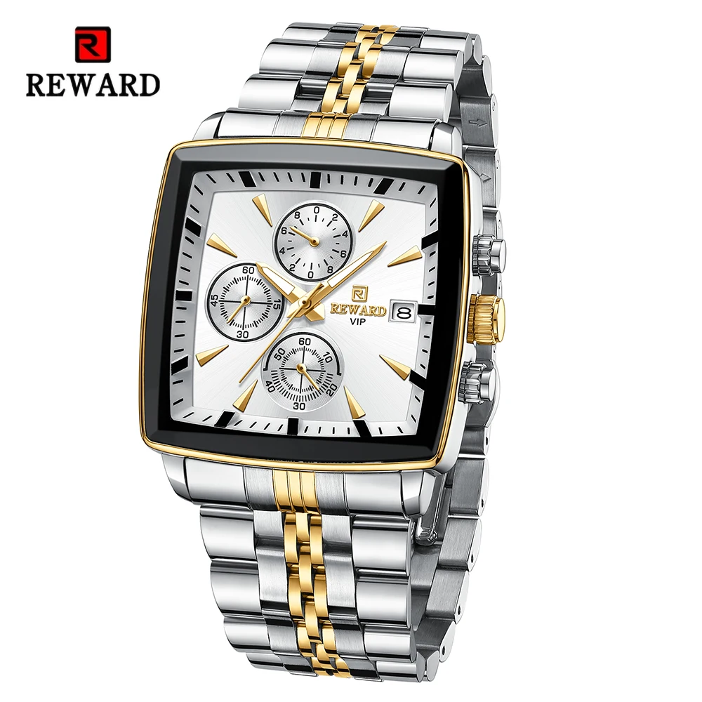 Top Trends: REWARD VIP Mens Watches Waterproof Luminous Sport Watches For Man Stainless Steel Wristwatch Chronograph Date Stopwatch Shoppable Styles