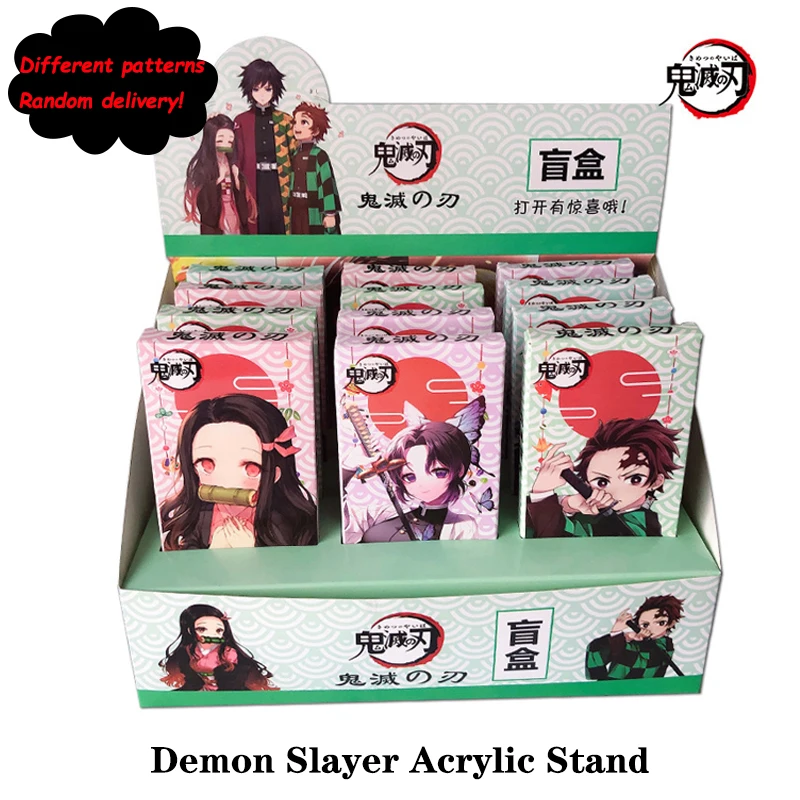 Top Trends: Anime Surprise Box Kimetsu No Yaiba Acrylic Stand Figure Kamado Tanjirou Nezuko Q Version Ornaments Random Shoppable Styles