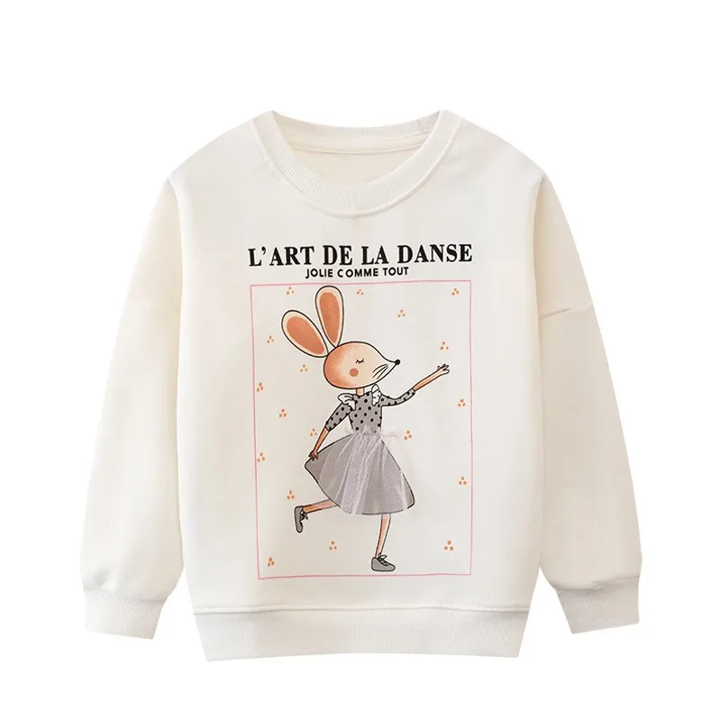 Top Trends: Jumping Meters 2-7T New Arrivals Girls Sweatshirts Bunny Applique Toddler Clothing Hooded Tops Autumn Spring Baby Costume Shoppable Styles