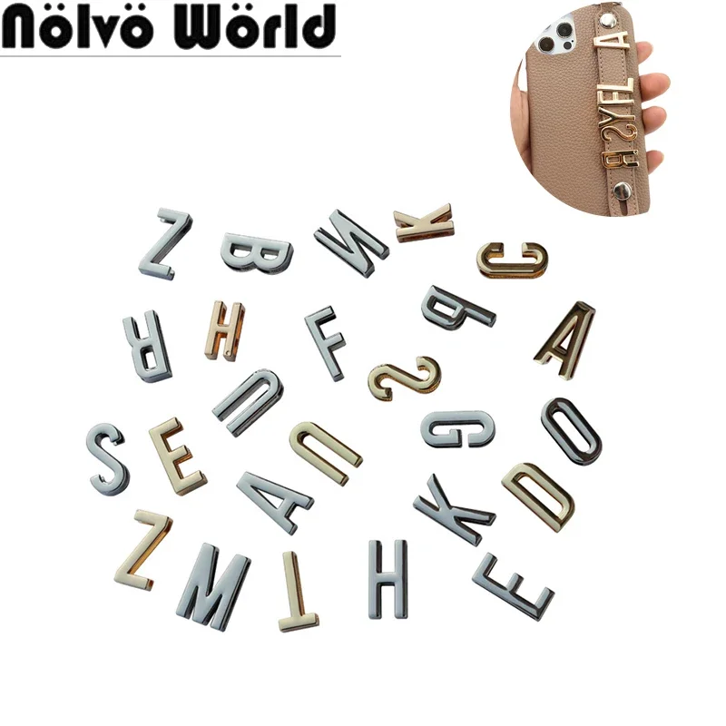 Top Trends: Metal DIY Letters Emblem Numbers For Bags Purse Clothes Hats Belt Alphabet Slide Charms Digital Badge Handmade Decor Accessories Shoppable Styles