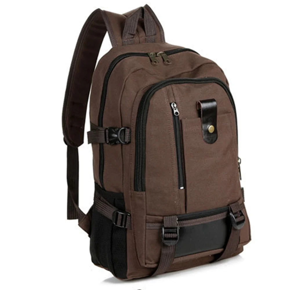 Top Trends: New Casual Camping Male Backpack Laptop Backpack Hiking Bag Large Capacity Men Travel Backpack Canvas Fashion Youth Sport Bags Shoppable Styles