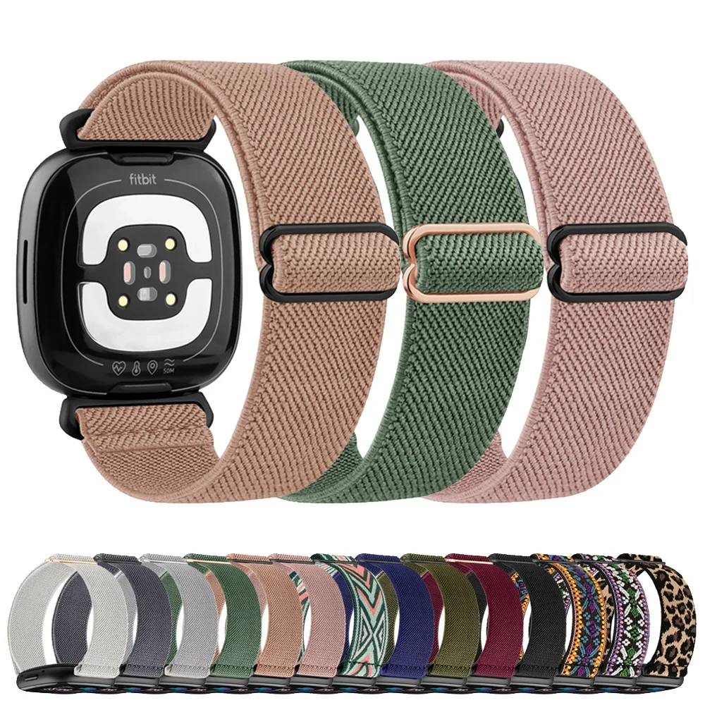 Top Trends: Elastic Nylon Watch Strap For Fitbit Versa 3 / Versa 4 Band Bracelet For Fitbit Sense / Sense 2 Strap Watchband Wrist Replacement Shoppable Styles