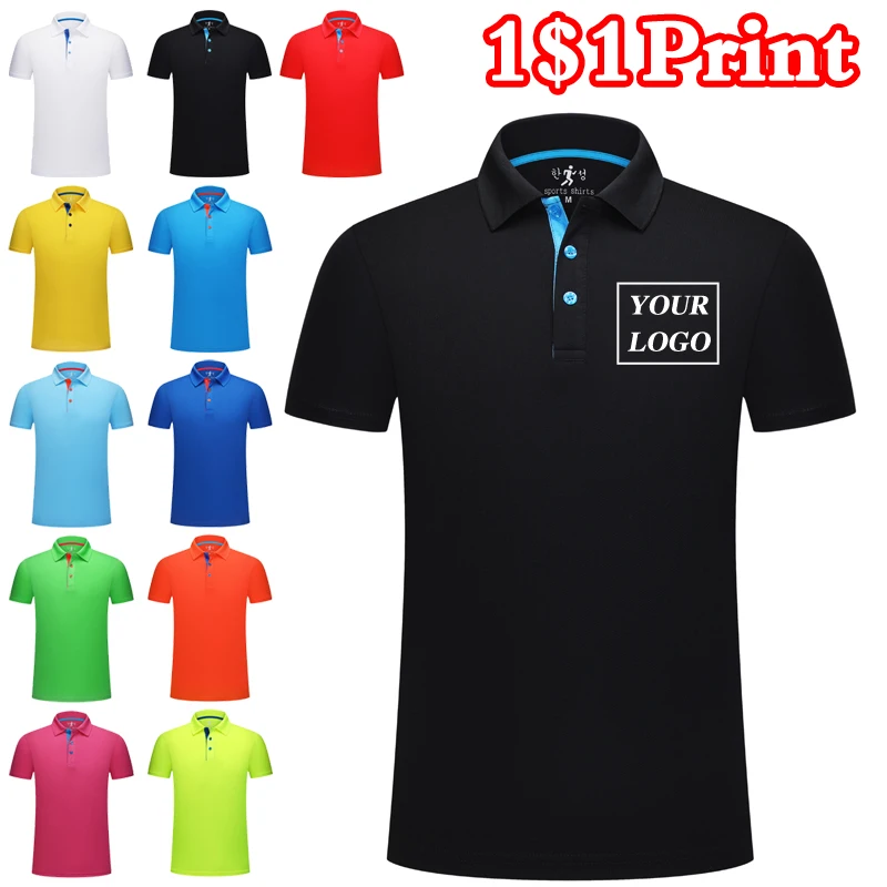 Top Trends: Quick-drying Sports Polo Shirt Custom Design Company Brand Logo / Print Embroidery Breathable Lapel Short Sleeve Tops Shoppable Styles