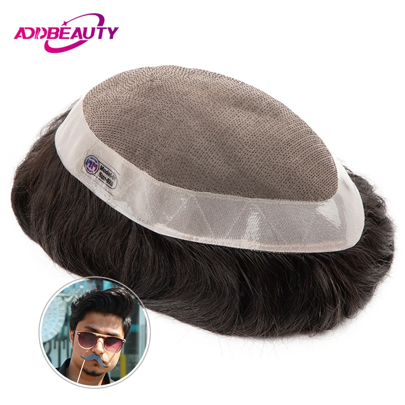 Top Trends: Men Hair Toupee Mono NPU Human Hair Wig Indian Hair System Straight Wave Hairpiece Men&#039;s Capillary Prothesis Natural Hairline Shoppable Styles