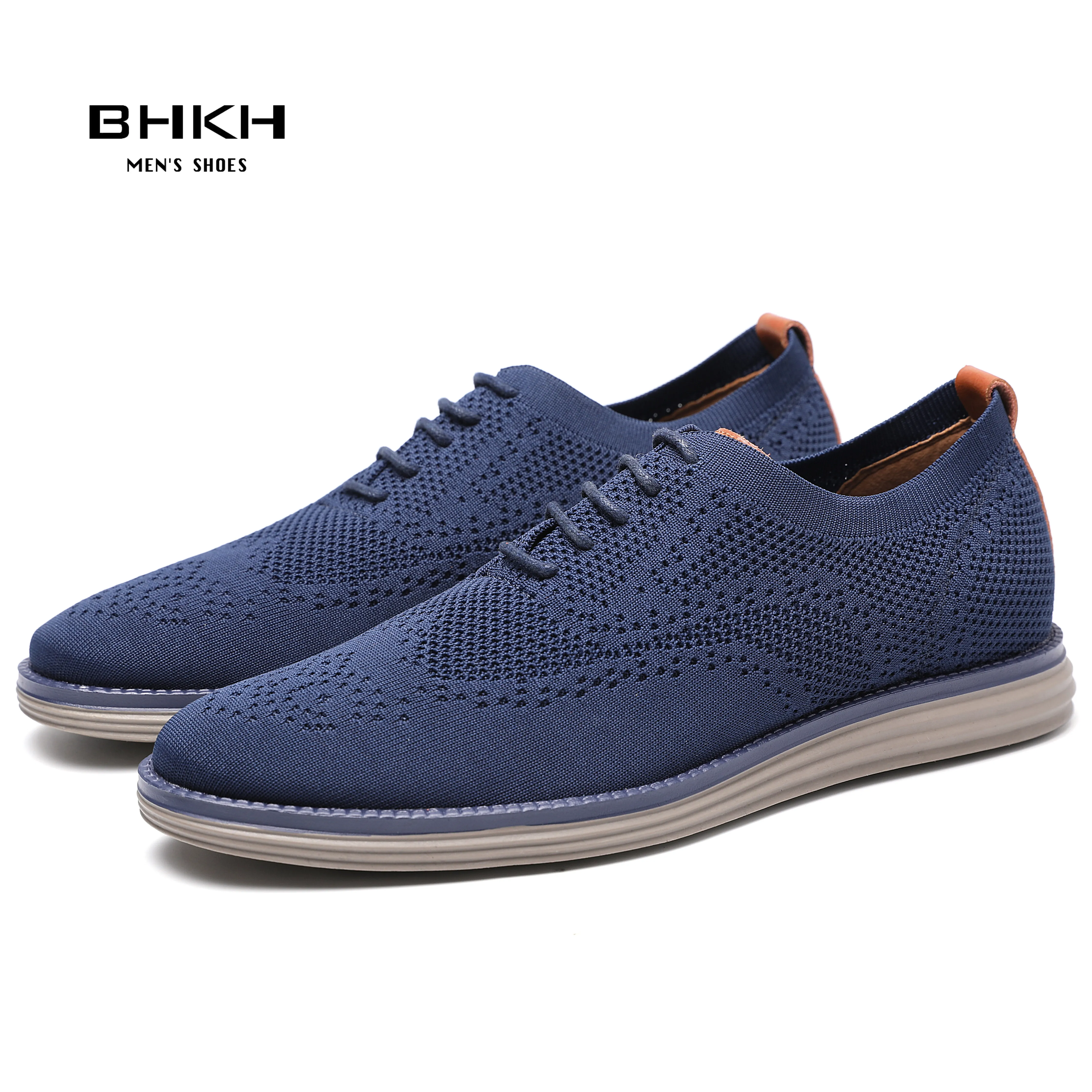 Top Trends: BHKH 2022 Breathable Knitted Mesh Casual Shoes Lightweight Smart Casual Shoes Office Work Footwear Men Shoes Shoppable Styles