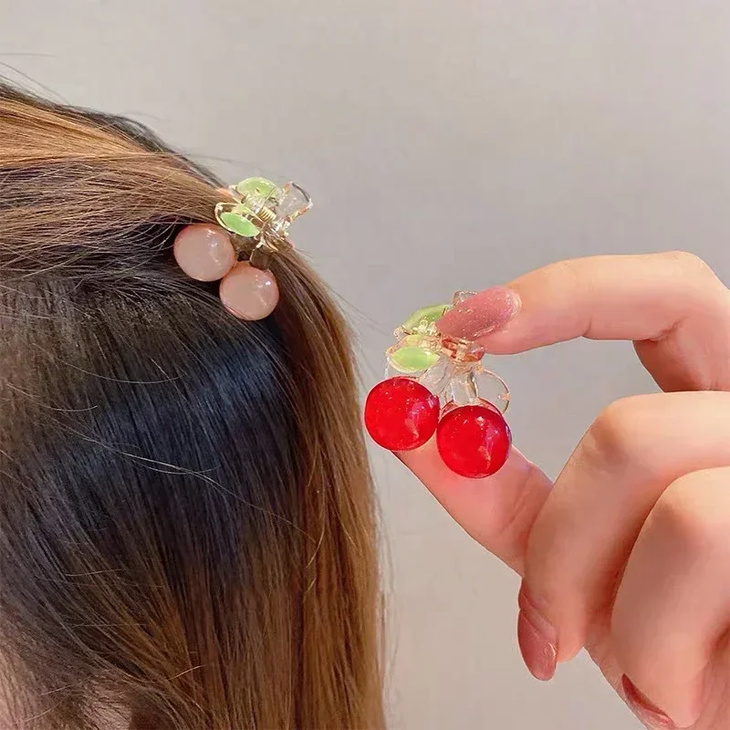 Top Trends: 2PC Kawaii Cute Cherry Hair Clip Claw Clamp For Women Girls Kids Hairpin Crab Headband Hair Gift Accessories Headwear Shoppable Styles