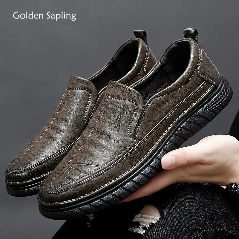 Top Trends: Golden Sapling Fashion Men&#039;s Loafers Leather Flats Classics Driving Shoes Platform Footwear Men Casual Formal Business Shoes Shoppable Styles