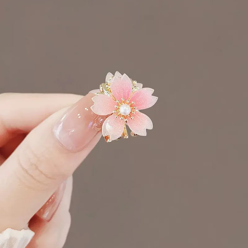 Top Trends: New Cute Sakura Small Hair Clips Sweet Flowers Hair Claw Women Girls Metal Mini Cherry Blossoms Hairpins Hair Accessories Gifts Shoppable Styles - Image 2