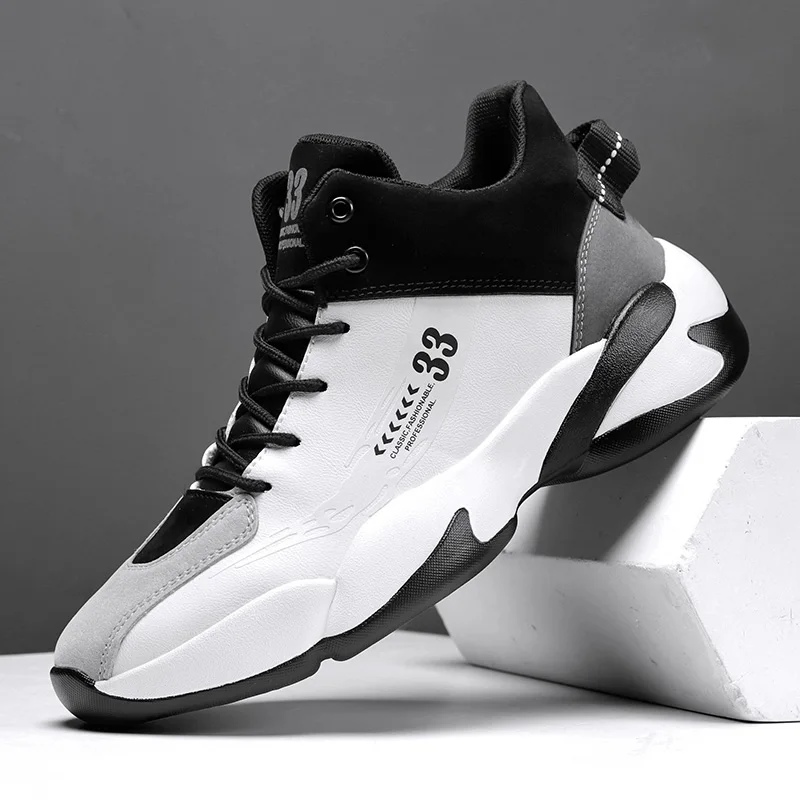 Top Trends: Brand Mens High-top Basketball Shoes Thick Sole Non-slip Sports Shoes Trendy Youth Comfortable Athletic Shoes Tenis Para Hombre Shoppable Styles