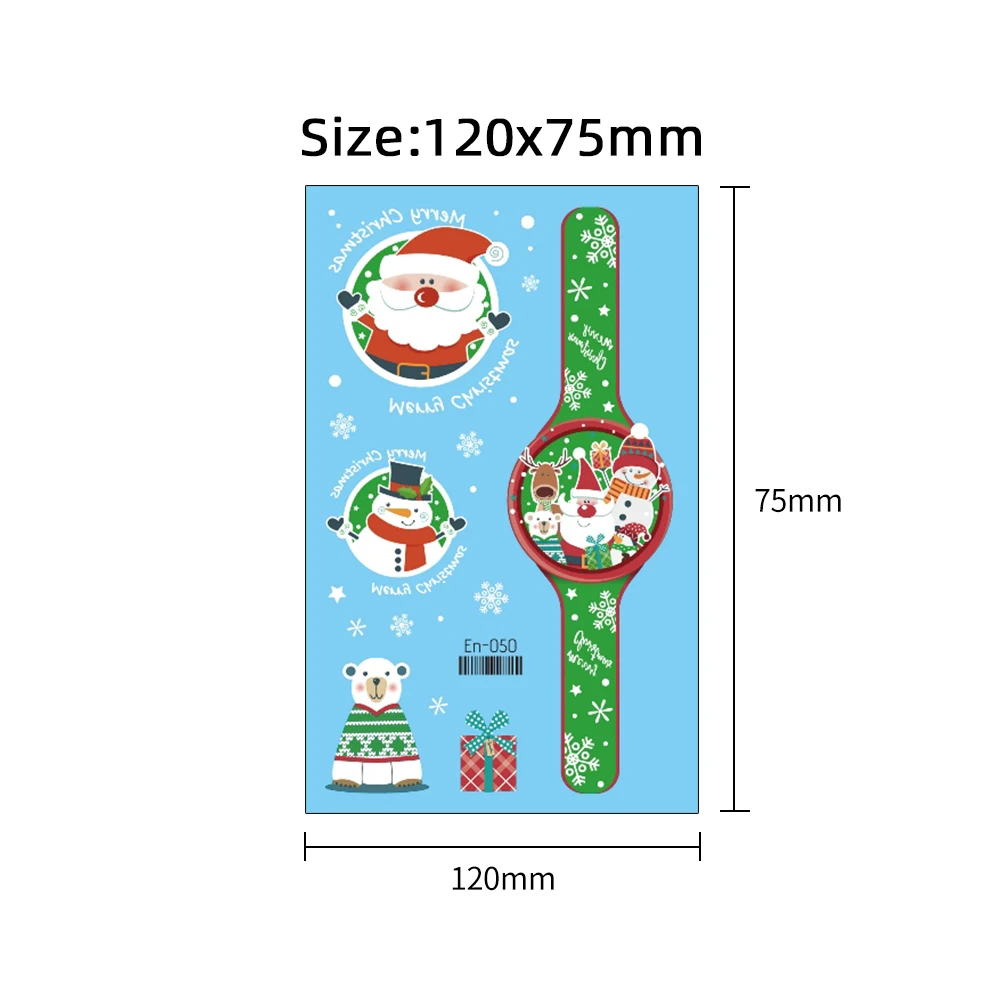 Top Trends: Christmas Tattoo Stickers For Children Snowflake Temporary Tattoos For Kids Watches Winter Elements Waterproof Tattoo Fake Shoppable Styles - Image 6