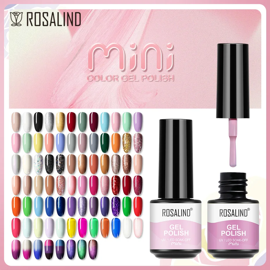 Top Trends: ROSALIND Gel Nail Polish Semi Permanent Hybrid Varnishes Nail Art For Manicure Soak Off Base Top Coat UV Nail Gel Polish Enamels Shoppable Styles