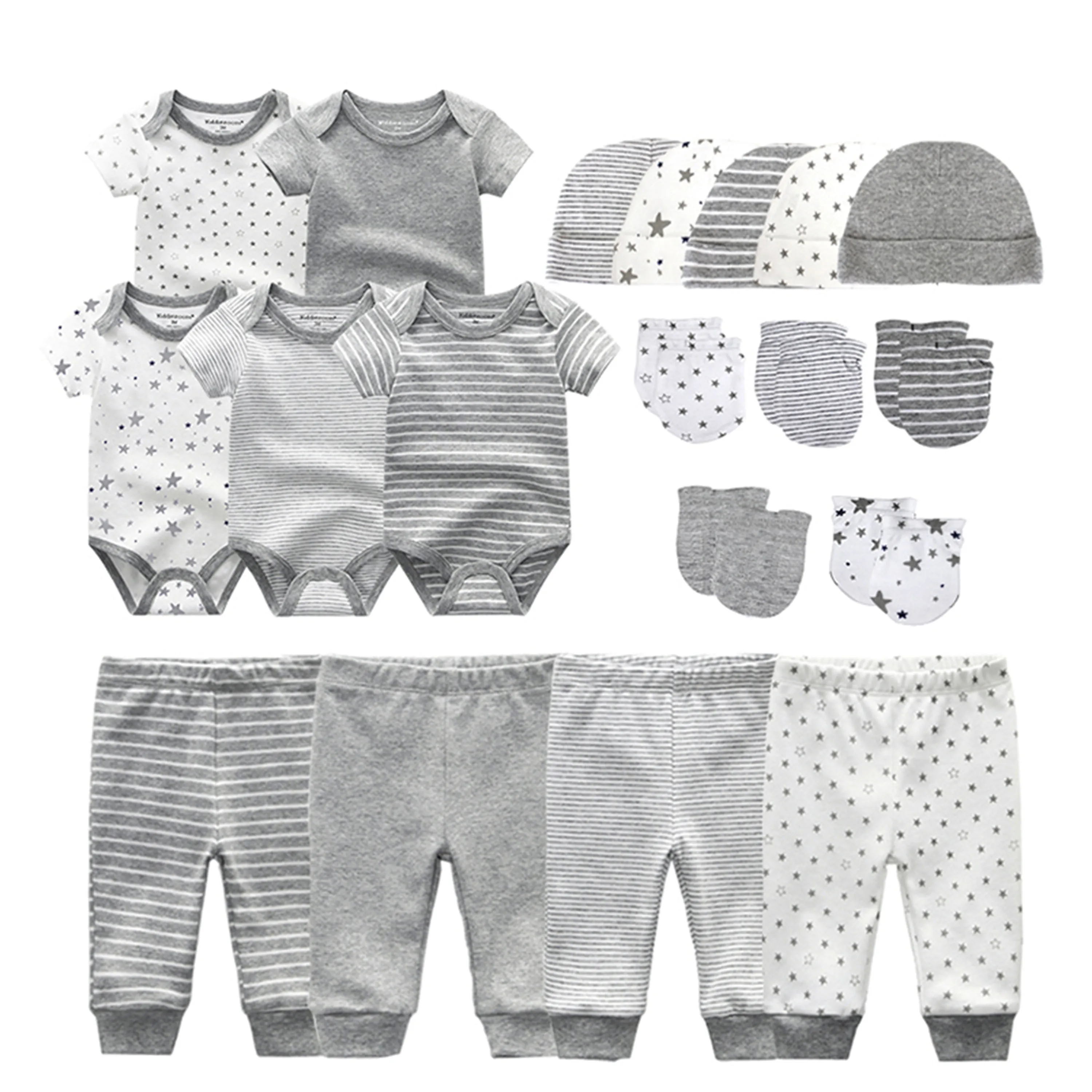 Top Trends: Kiddiezoom Baby Clothing Sets Newborn Boy Girl Infant Bodysuits+ Pants+ Hats+ Gloves / Bibs Unisex Clothes Bebes Shoppable Styles