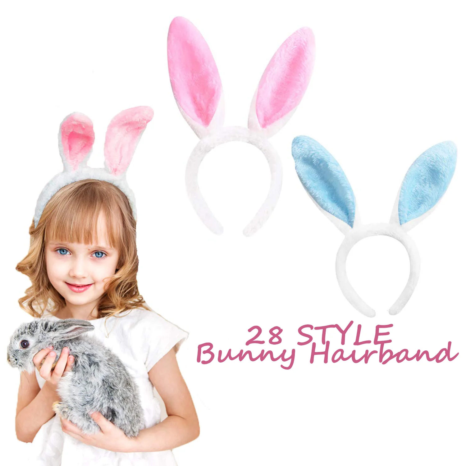 Top Trends: Plush Bunny Hair Band Rabbit Ear Headbands Headwear Cute Headband Dress Accesorios For The Hair Girl Hair Accessories Headdress Shoppable Styles