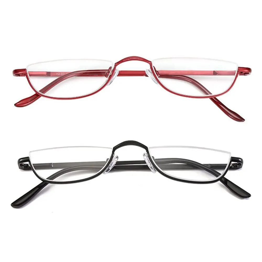 Top Trends: + 1.00~+ 4.0 Unisex Reading Glasses Spring Hinge Metal Half Moon Reading Glasses Ultra Light Resin Eyeglasses Half Frame Glasses Shoppable Styles