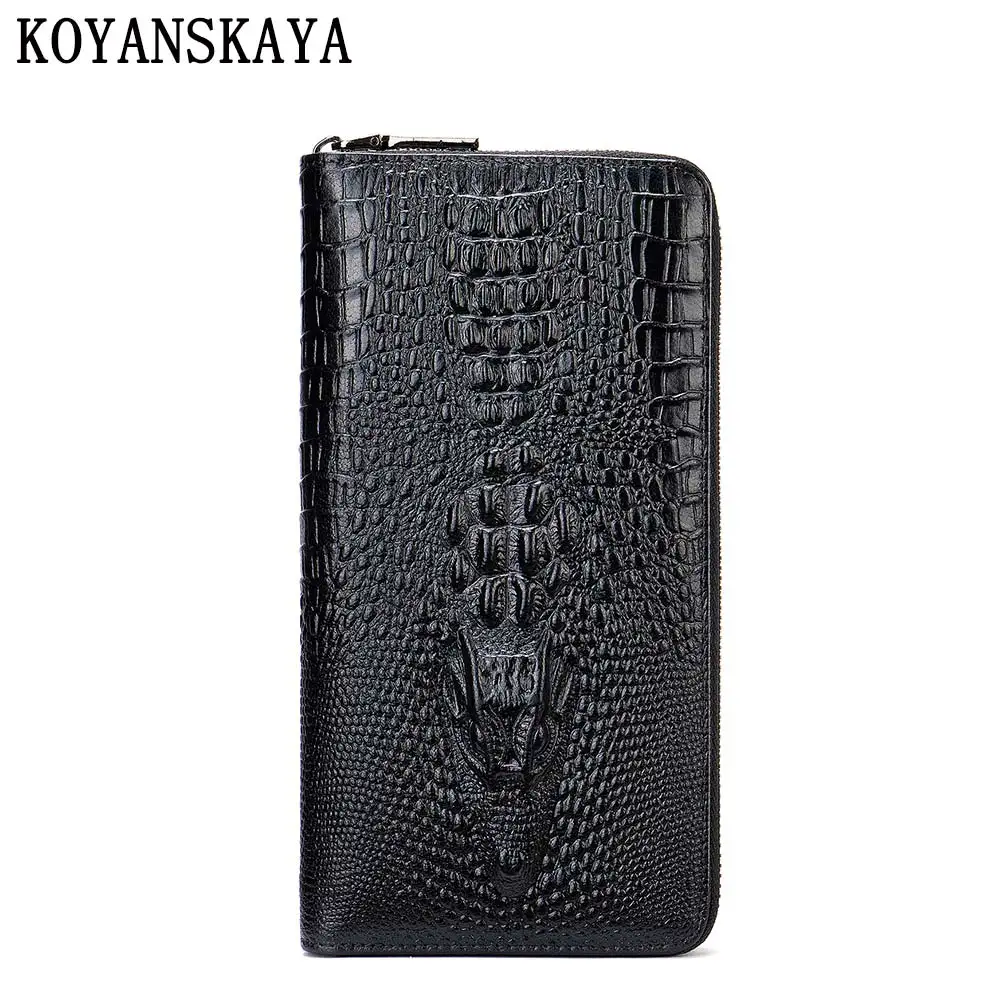 Top Trends: Men&#039;s Wallet，Clutch Bag，Man Bag，Long Wallet，Handbag，Card Holder，Genuine Leather Crocodile Pattern Business Shoppable Styles