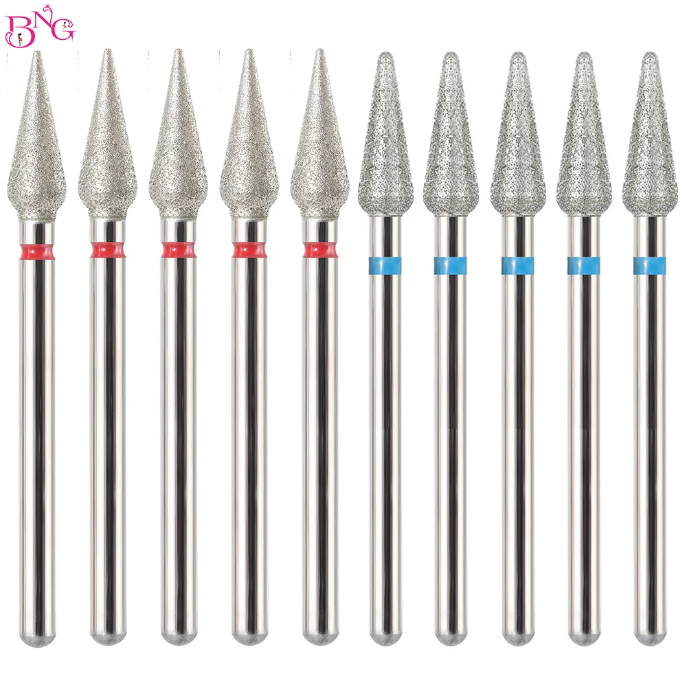 Top Trends: 5pcs / lot Diamond Nail Drill Rotary Bits Milling Cutter For Manicure Burr Cuticle Clean Electric Cutter Drill Bits Accessories Shoppable Styles