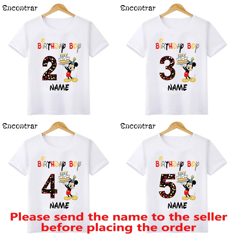 Top Trends: Disney Mickey Mouse Graphic Birthday Boy T Shirt Kids Clothes 1 2 3 4 5 6 7 8 9 10 Years Baby Boys Party T-Shirts Customize Tops Shoppable Styles