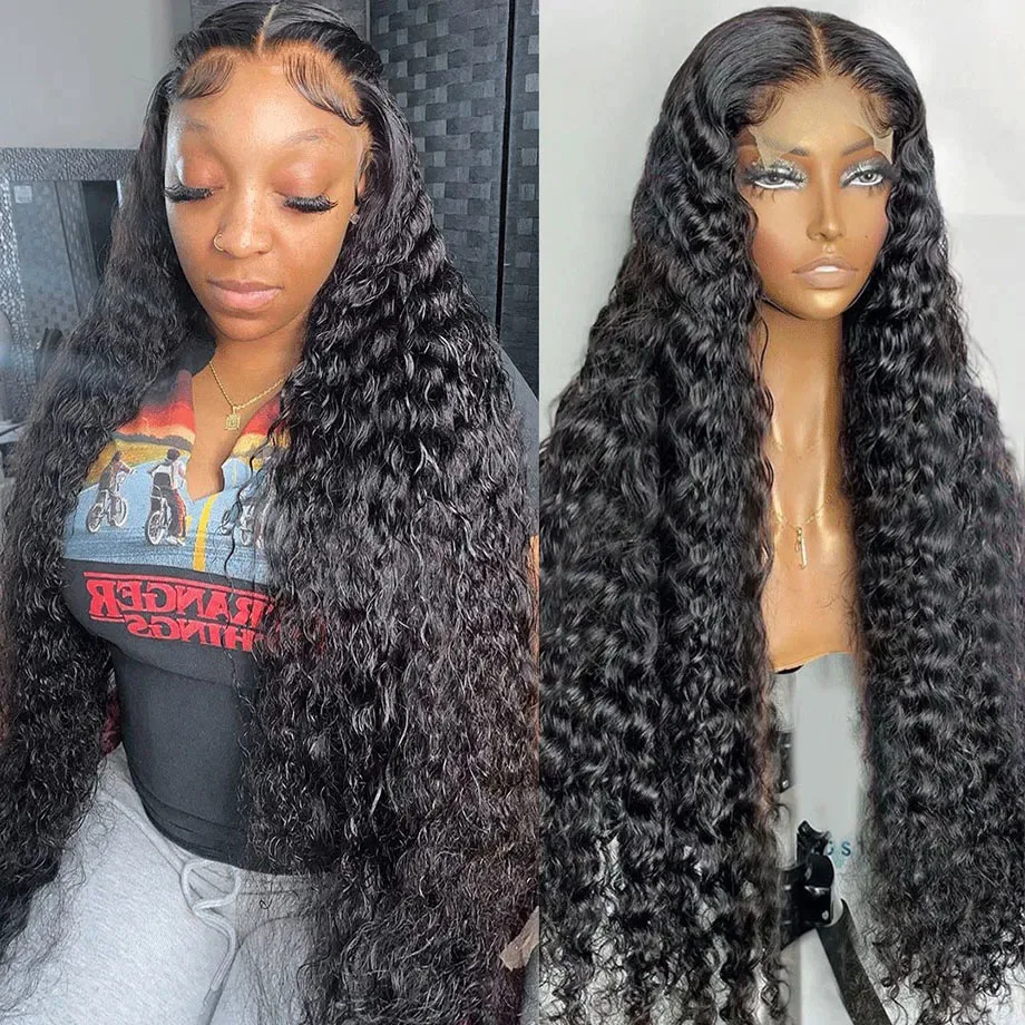 Top Trends: 360 Curly Human Hair Wigs For Black Women Human Hair 4x4 5x5 Water Wave Lace Closure Wig 13x4 13x6 Hd Deep Wave Lace Frontal Wig Shoppable Styles