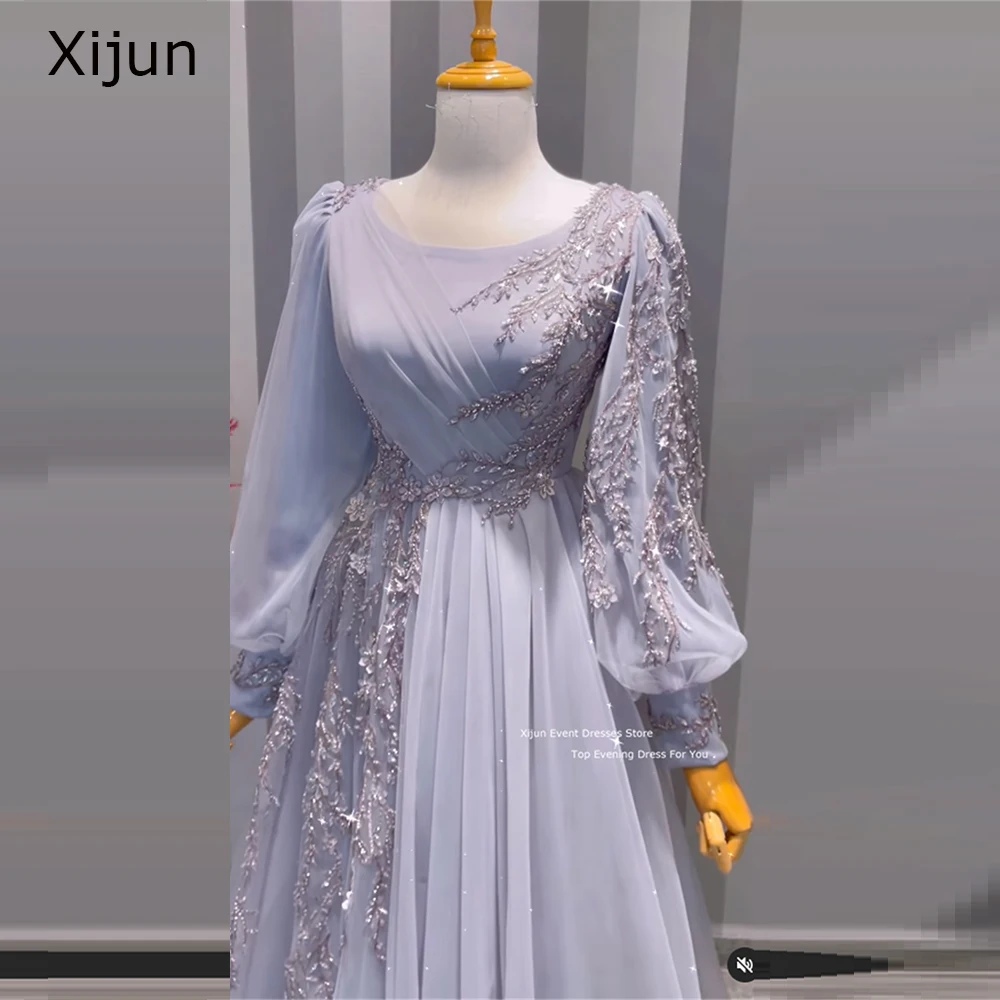 Top Trends: Xijun Modest Prom Dresses Moroccan Kaftan Evening Dresses Dubai Women Long Formal Party Dress Saudi Arabia Glitter Prom Gowns Shoppable Styles