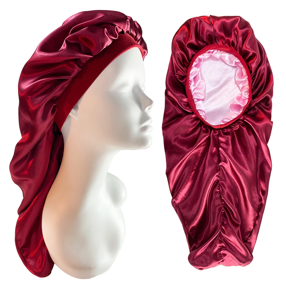 Top Trends: Double Layer Silky Bonnet Cap Wide Elastic Band Satin Nightcap Shoppable Styles