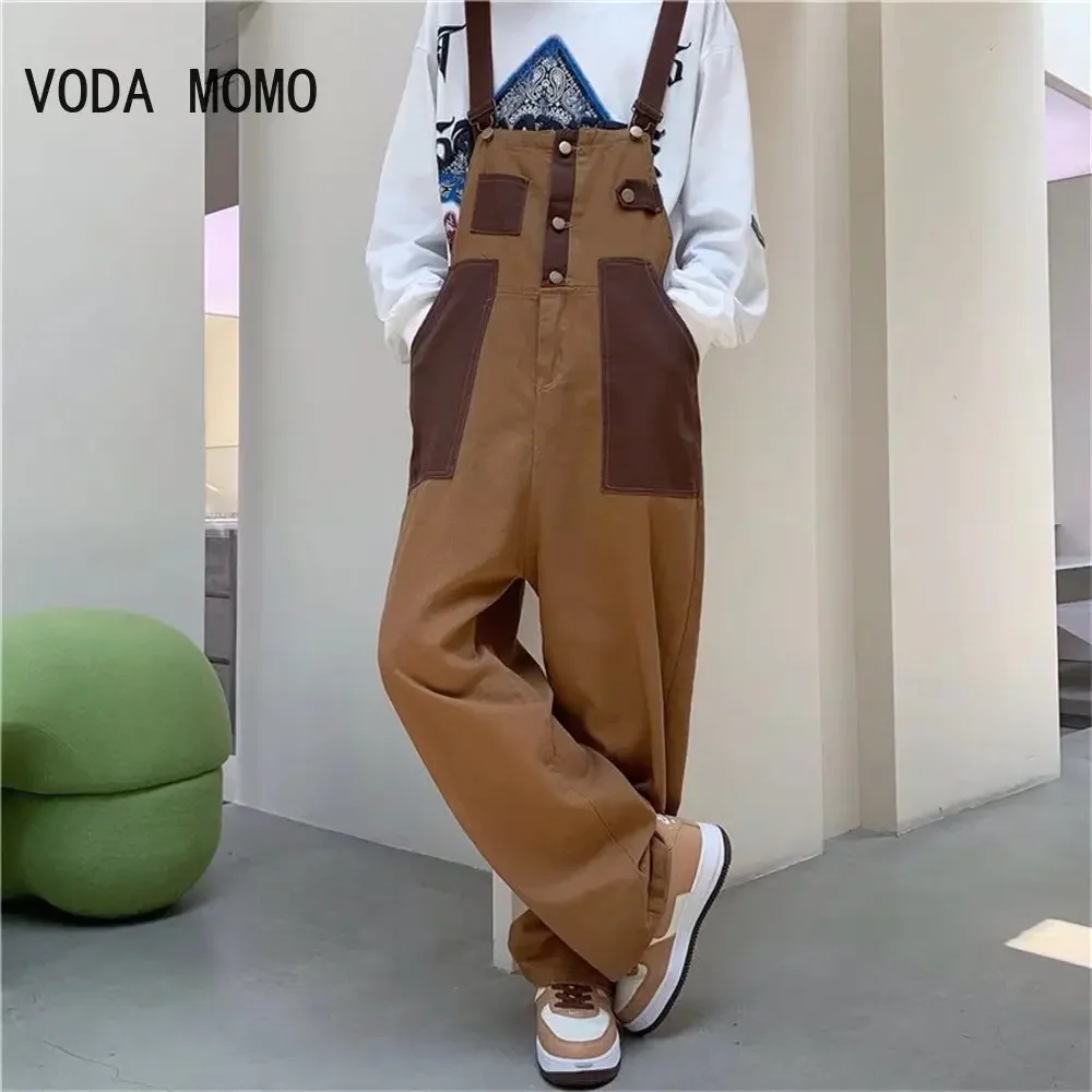 Top Trends: 2022 Men's Retro Casual Pants Corduroy College Style Overalls Loose Brown Color Work Trousers Salopettes Romper Jumpsuit Shoppable Styles