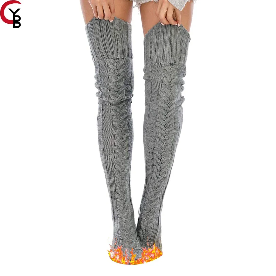 Top Trends: Women&#039;s Cable Knitted Thigh High Boot Socks Extra Long Winter Stockings Over Knee Leg Warmers Shoppable Styles