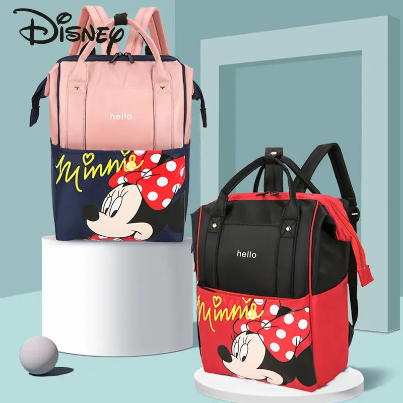 Top Trends: Disney Mickey&#039;s New Mommy Bag High Quality High Capacity Mother And Child Bag Cartoon Multi Functional Baby Item Storage Bag Shoppable Styles