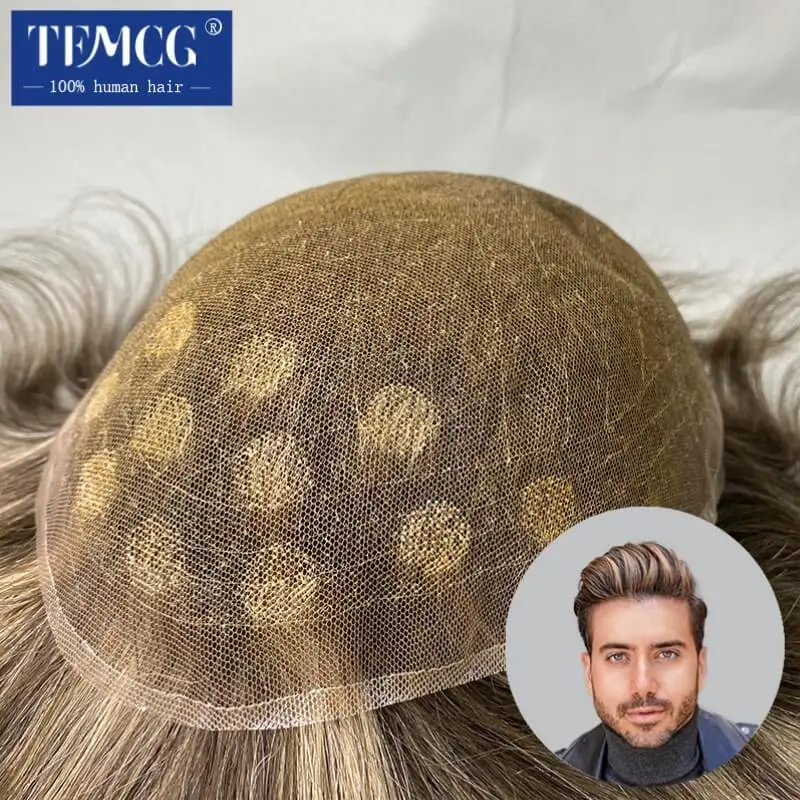 Top Trends: Full Lace Base Male Hair Prosthesis Toupee Men Customized Breathable Wig For Men 100% Natural Human Hair Replacement System Shoppable Styles