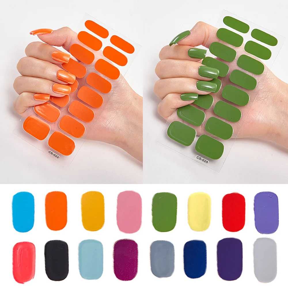 Top Trends: Nail Sticker 3D Matte Foil Manicure Full Nail Wraps Nail Decal Solid Color Full Cover Self-adhesive Waterproof Nail Varnish Film Shoppable Styles