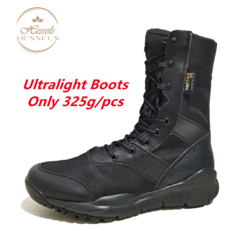 Top Trends: Lightweight Waterproof Tactical Boots Summer Combat Boot Men Women Climbing Training Outdoor Hiking Breathable Mesh Army Shoes Shoppable Styles