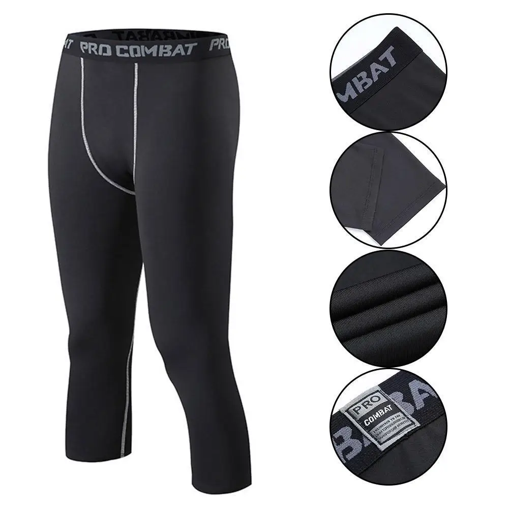 Top Trends: Men Compression Tight Leggings Running Sports Male Fitness Pants Dry Jogging Training Bottoms Workout Yoga Trousers Shoppable Styles