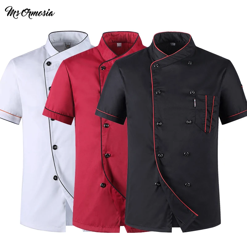 Top Trends: Short Sleeve Restaurant Chef Kitchen Work Uniforms Double Breasted Sushi Bakery Cafe Waiter Catering Food Service Jackets Aprons Shoppable Styles