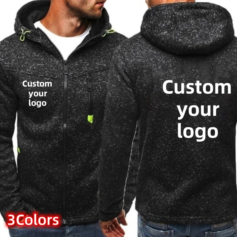 Top Trends: Customize Your Logo Men's Hoodies DIY Printed Sweatshirts Pullover For Male Hoody Sweatshirt Fleece Cardigan Hooded Jacket Shoppable Styles