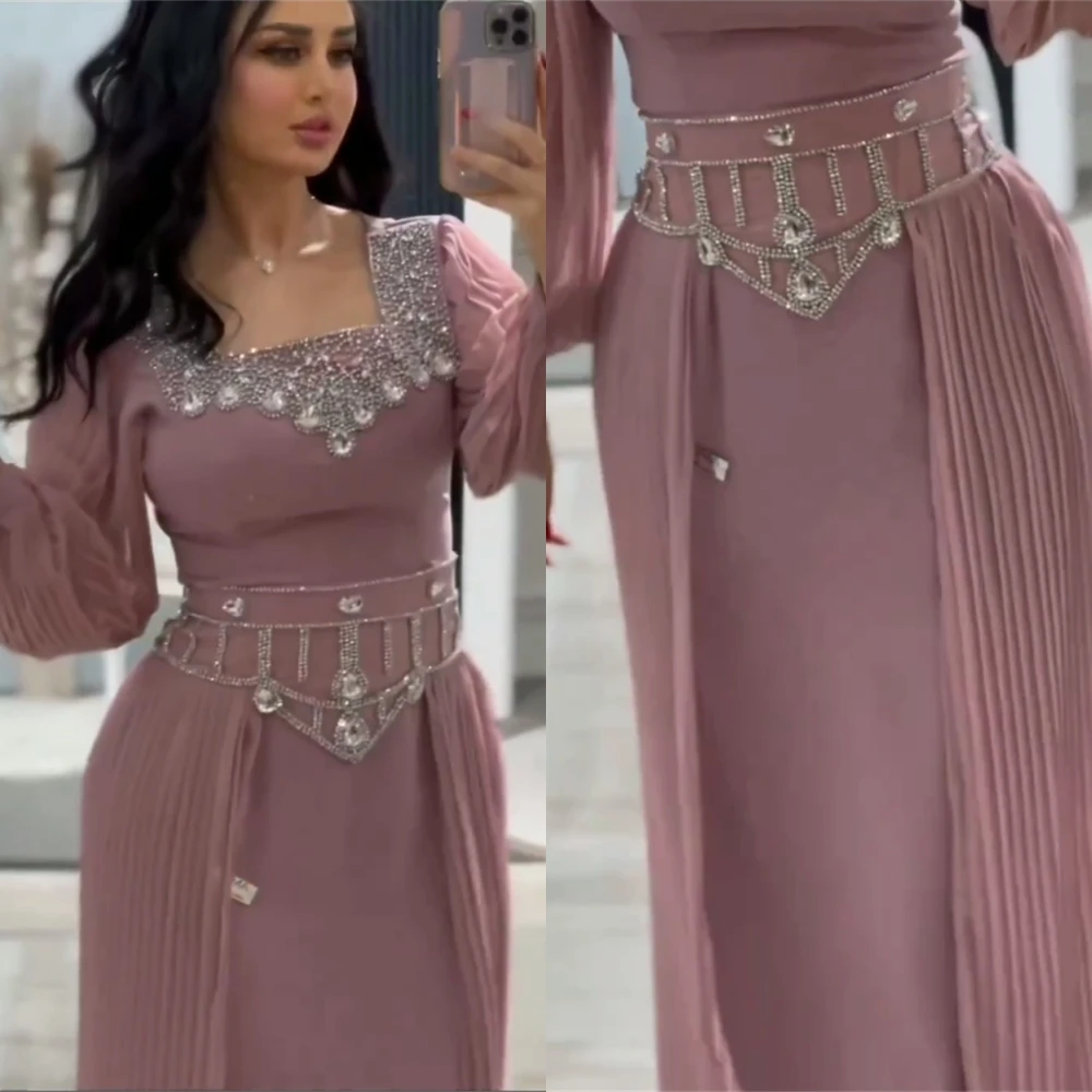 Top Trends: Prom Dresses Simple Exquisite Square A-line Beading Chiffon Formal Occasion Gown Evening Gowns For Women Elegant Luxury 2023 Shoppable Styles