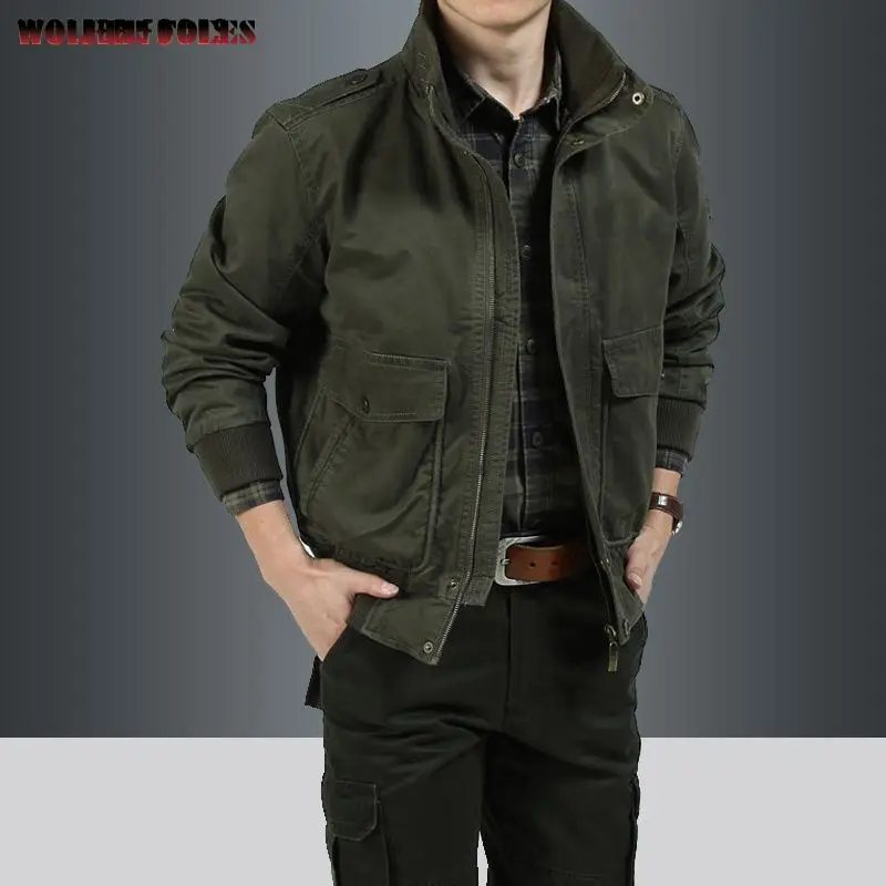 Top Trends: Men's Tactical Bomber Jackets Stylish Clothing Men's Designer Stand Collar Jackets Suitable For Spring To Autumn Hunting Fishing Shoppable Styles