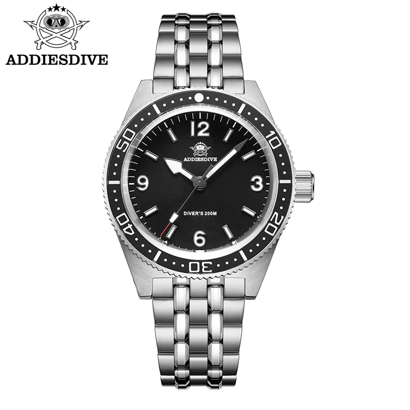 Top Trends: ADDIESDIVE Classic Men Watch 316L Steel BGW9 Super Luminous Sapphire Crystal 200M Waterproof часы мужские наручные Quartz Watche Shoppable Styles