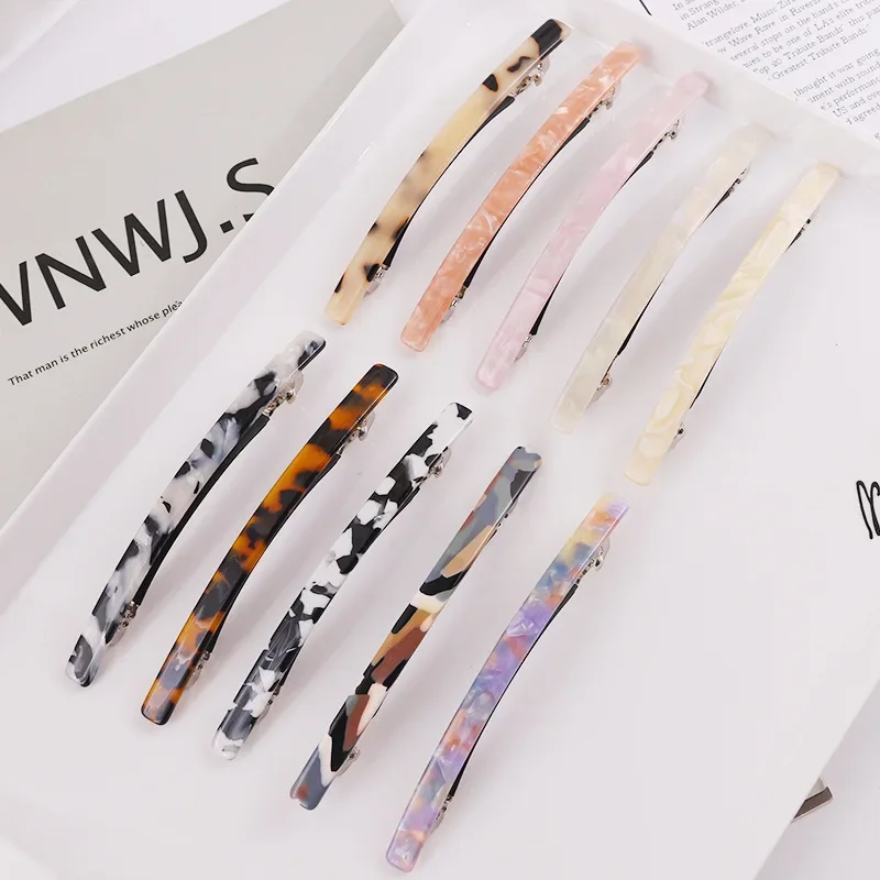 Top Trends: Fashion Leopard Acetate Geometric Hair Clips Vintage Hairpins Long Barrettes All Match Women Girls Chic Hair Accessories Gifts Shoppable Styles