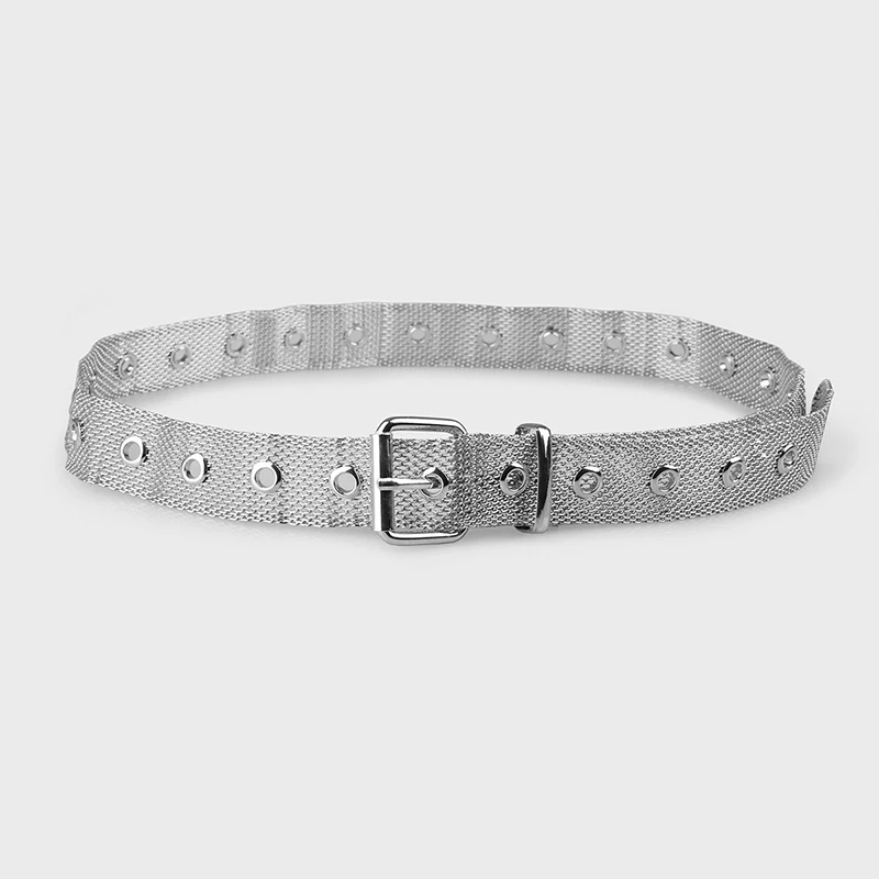 Top Trends: Silver Leather Belt Metal Waistband With Square Buckle Punk Cool Waist Bands Classic Belts For Women Luxury For Girl Friend Men Shoppable Styles