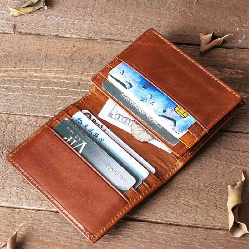 Top Trends: New Arrival Vintage Card Holder Men Genuine Leather Credit Card Holder Small Wallet Money Bag ID Card Case Coin Purse For Male Shoppable Styles