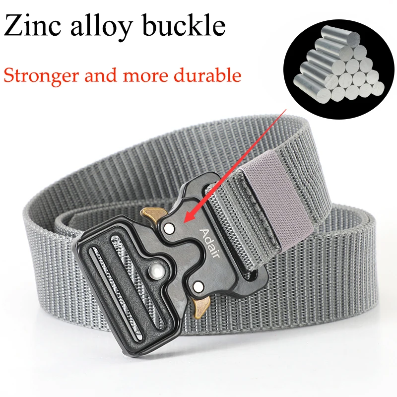 Top Trends: Man Belt Nylon Webbing Army Waist Fabric Tactical Military High Quality Casual Canvas Belt Fashion Jeans Student Belt StrapHB075 Shoppable Styles