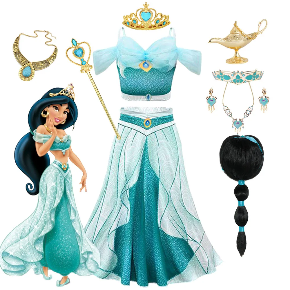 Top Trends: Girls Jasmine Dress Arabian Princess Costume Kids Birthday Party Christmas Fancy Dress Halloween Cosplay Clothes 2-10 Years Shoppable Styles