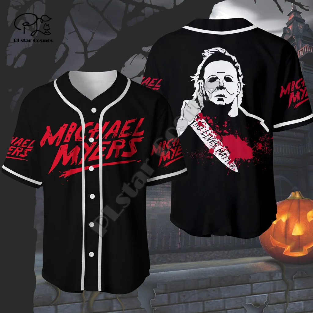 Top Trends: Halloween Horror Terror Movie Cosplay Michael Myers 3DPrint Summer Baseball Shirts Jersey Funny Casual Unisex Short Sleeves X1 Shoppable Styles