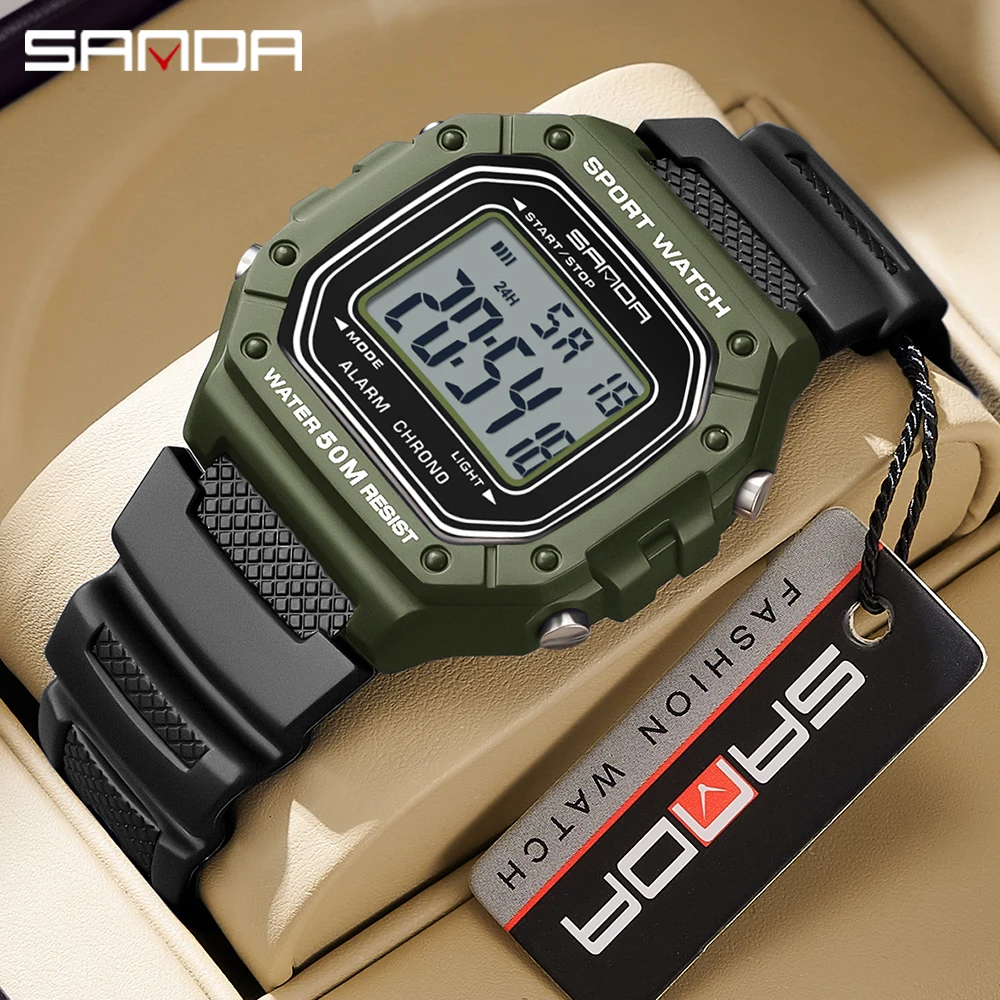 Top Trends: SANDA 2156 Fashion Men&#039;s Watches Waterproof Sports Watch For Man Military S-style Shock Stopwatch Shockproof Digital Wristwatch Shoppable Styles