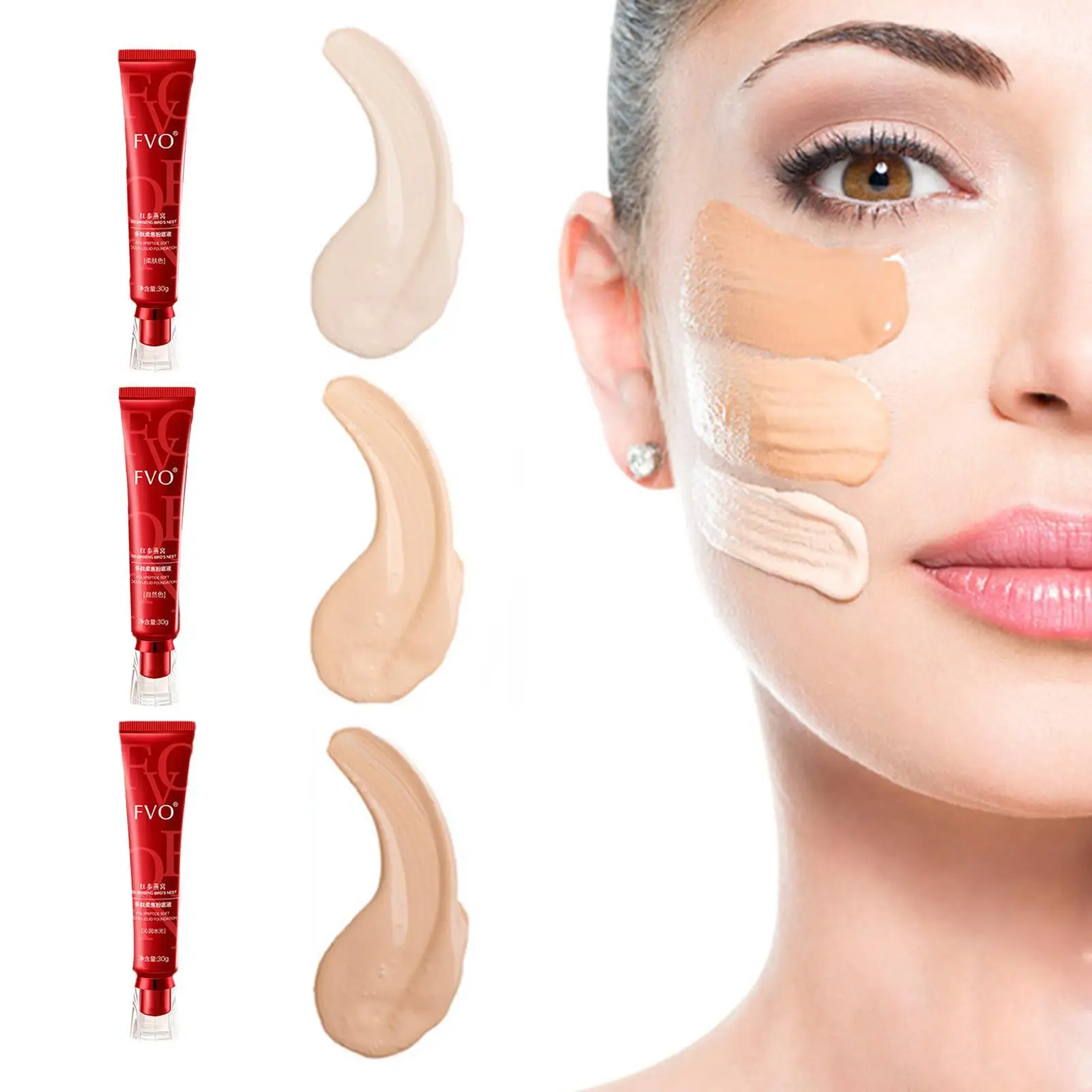 Top Trends: FV Red Diamond Plant Extract Skin Nourishing Liquid Moisturizing Easy Concealer Control Long-lasting Oil Not Foundation Rem Shoppable Styles