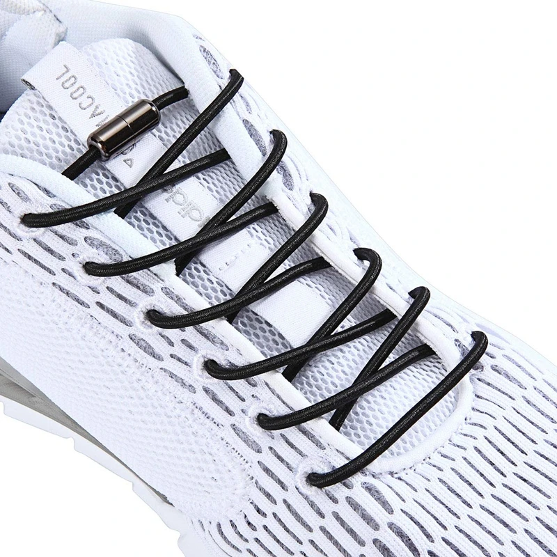 Top Trends: Elastic Shoe Laces Round Metal Lock Outdoor Sneakers No Tie Shoelaces Suitable For All Kinds Of Shoes Unisex Lazy Lace 1 Pair Shoppable Styles